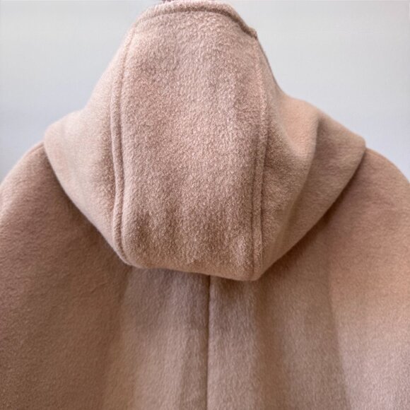 Luxury Kids Beige Cape Coat NWOT | Size 6–7 Hooded Wool-Blend Winter Beautiful - Picture 16 of 16